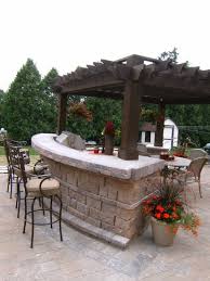 Outdoor patio kitchen and bar ideas. Like The Bar Kitchen And Table Combo Lots Of Seating For Everyone Would Probably Do A N Open Structure With Roof In Backyard Backyard Patio Outdoor Kitchen