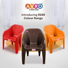 Buy Avro 9100 Plastic Chairs Set Of 4 Chairs Strong And Sturdy Structure 1 Year Guarantee Brown Online Get 5 Off