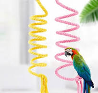 Parrot Climbing Toy Spiral Cotton Rope Bird Chewing Climbing Toys Parrot  Swing Standing Toys Bird Supplies - AliExpress