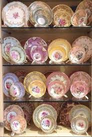 Cup and saucer wall display. 45 Tea Cup Displays Ideas Tea Cup Display Tea Cups Shelves