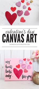 Easy Valentine S Day Canvas Art Domestically Creative From traditional and classic to quirky and cute, these paintings make perfect gifts for your loved one on valentine's day. easy valentine s day canvas art