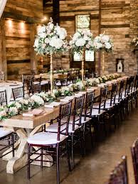 A Big Sky Barn Wedding Courtney And Todd Reception Space With Long Farmhouse Tables And Chiavari Chairs W Barn Wedding Venues Texas Big Sky Barn Barn Wedding