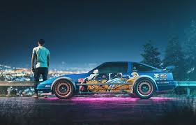 Hey guys check out my wallpapers over on my instagram story let. Wallpaper Night Rendering Tuning Car Guy Night Neon Tuning Cgi By Kalpesh Patil Images For Desktop Section Rendering Download