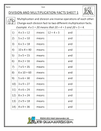 Division Worksheets 3rd Grade Division Multiplication Facts 1 Gif 790 1 022 Pixels Multiplication Math Work Math Methods