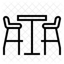 Table haute, extérieur/tabouret bar à dossier, extérieurmatériau 100% renouvelable (sauf fixations).nos exigences sont claires en ce qui concerne le bois : Bar Table Icon Of Line Style Available In Svg Png Eps Ai Icon Fonts