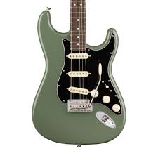 Fender American Professional Stratocaster With Rosewood Fingerboard Antique Olive With Case Electric Guitar Guitar Fender American