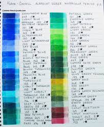 Faber Castell Albrecht Durer Watercolor Pencil Color Chart