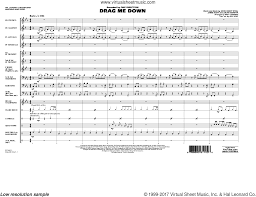 Direction Drag Me Down Sheet Music Complete Collection For Marching Band