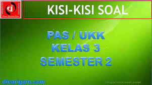 Dengan file berupa pdf yang disematkan di google drive. Download Kisi Kisi Soal Pas Kelas 3 Semester 2 K13 Revisi 2018 Dicariguru Com
