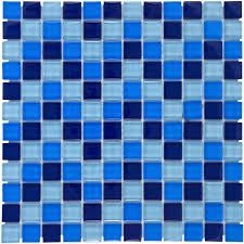 Wand und decke müssen nicht langweilig sein. Mosaikmatte Glas Blau Mix 30 Cm X 30 Cm Kaufen Bei Obi