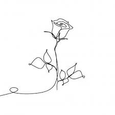 Continuous One Line Drawing Vector Illustration Of Rose Flower Minimalist Design Minimalism Concept Stylized Outline Romantic Png And Vector With Transparent In 2020 Rose Line Art Roses Drawing Tatoo Rose