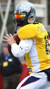 Helmet Stalker On Twitter Tbt To The 2007 Senior Bowl Where Hawaii Qb Colt Brennan Famously Used A Fire Iridium Oakley Visor Paired With The Team S Silver Helmet Brennan Also Used The