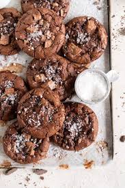 Small Batch Double Chocolate Olive Oil And Rye Cookies Cloudy Kitchen In 2020 Double Chocolate Chocolate Cookies