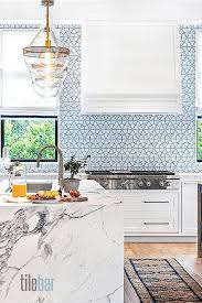 Lori Dennis Flores Azure Hex Ceramic Tile In 2020 Hexagon Tile Kitchen Kitchen Decor Modern Hexagon Tile Backsplash Kitchen