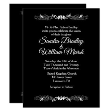Elegant Simple Black And White Wedding Invitation Zazzle Com Black And White Wedding Invitations White Wedding Invitations Wedding Invitations