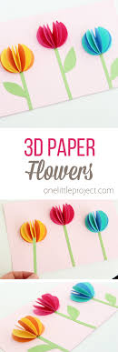 How to make handmade paper flowers step by pertaining to how to make handmade flowers from. 3d Paper Flowers One Little Project