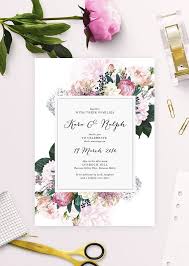 Floral Vintage Wedding Invitation Pink Cream White Navy Flowers Protea Wedding Invite Custom Wedding Stationery Elegant Classic Bouquet Pink Wedding Invitations Fun Wedding Invitations Vintage Wedding Invitations