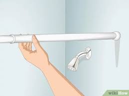 Permanent shower curtain rods are easy to install and look. How To Hang A Shower Curtain Rod 11 Steps With Pictures