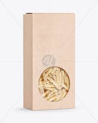 Download Kraft Paper Box With Penne Rigate Pasta Mockup In Box Mockups On Yellow Images Object Mockups PSD Mockup Templates