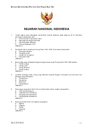 Pdf Soal Cpns Sejarah Nasional Indonesia Jhoni Datuakrajoangin Academia Edu