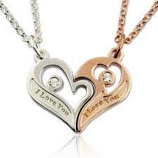 Breakable Heart Love Necklace Birthstones Getnamenecklace Heart Shaped Diamond Pendant Broken Heart Necklace Personalized Heart Necklace