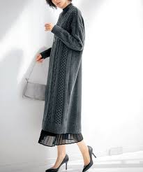 一万円以下だからお手軽 即買いしたいワンピースたち folk ワンピース ファッションアイデア ニットワンピース ロング