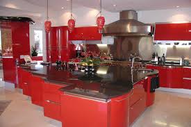 #kitchen idea of the day: The Ferrari Red Kitchen Mansion Top Ten Real Estate Deals