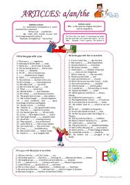 Articles A An The Worksheet Free Esl Printable Worksheets Made By Teachers Definite And Indefinite Articles English Grammar Worksheets English Grammar