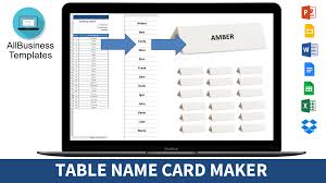 How to make name cards for table. Table Name Card Maker Templates At Allbusinesstemplates Com