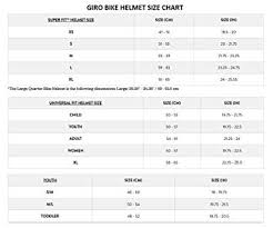 giro bike helmets size chart best touring and adventure bikes