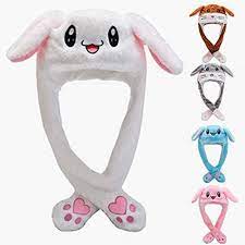 Shop Bunny Hat Ear Moving Jumping Hat Kawaii At Artsy Sister In 2021 Bunny Hat Warm Hat Ear Hats