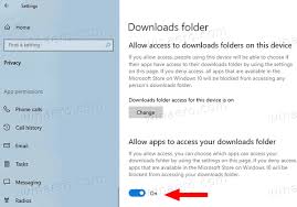 Allow Or Deny App Access To Downloads Folder In Windows 10