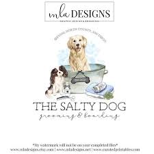 Pet Groomer Logo Dog Grooming Logo Bath Logo Design Etsy Graphic Design Branding Pet Groomers Watercolor Logo