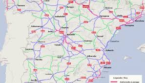 Sumele primite/vărsate la bugetul ue. Harta Spania Autostrazi Er News