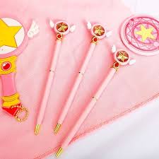 Anime Card Captor Sakura Star Key Ballpoint Ball Pen Ballpen Stationery Wish Sakura Sakura Card Cardcaptor