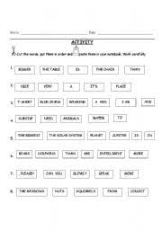 Your child will love learning simple sentences with this adorable sentence structure pdf, designed to help your child build confidence in writing! Unscramble Sentences Esl Worksheet By Silvia Cordova