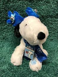 Snoopy Christmas Winter Plush Peanuts Animated Music Motion Reindeer Blue Hallmark Snoopy Snoopy Christmas Plush