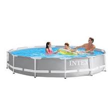 Intex 26710eh 12ft X 30in Prism Metal Frame Outdoor Above Ground Swimming Pool With Easy Set Up And Fits Up To 6 People Filter Pump Not Included Best Above Ground Pool Above