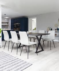 Nala Dark Oak And Bella Real Leather Dining Set Leather Dining Chairs 6 Seater Dining Table Oak Dining Table