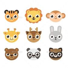 Cartoon Animal Faces By Sudowoodo Set Of 9 Cute Cartoon Zoo Animal Heads With Different Expressioons Cute Cartoon Animals Cartoon Zoo Animals Cartoon Animals