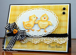 The third card was made by cutting a solid piece of dark pink paper and applied it to a 4.25x5.5 card base. Cottageblog Lil Spring Chicks Happy Easter Card Easter Cards Handmade Christmas Cards Handmade