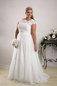 Simple Plus Size Wedding Dress Annie Plus Size Bridal Leah S Designs Plus Size Wedding Gowns Wedding Dresses Lace Wedding Dresses Plus Size