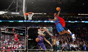 I tipped one in college and dunked in high. Nba Top 10 Dunks In All Star Dunk Contest Daily Mail Online