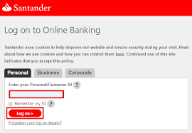 Santander bank us, united states. Id Santander Online