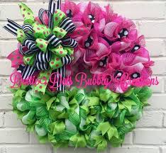 Black And White Striped Ribbon Wreath Watermelon Wreath Summer Wreath Round Watermelon Wreath Watermelon Jute Mesh Wreath This Is A Summer Watermelon Ju Summer Wreath Mesh Ribbon Wreaths Wreaths
