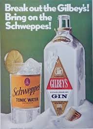Gilbey S Gin 70 S Print Ad Color Illustration Schweppes Tonic Water Original 1971 Magazine Art Schweppes Tonic Water Print Ads Gilbey S Gin