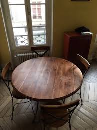 Ensemble Table 4 Chaises Bois Et Fer Forge Occasion
