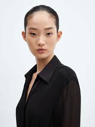 MANGO Long Sleeve Jumpsuit in Black