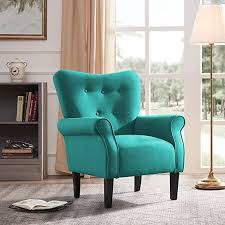 amazon com belleze living room armchair linen armrest modern accent chair high back wingba arm chairs living room living room chairs modern living room chairs
