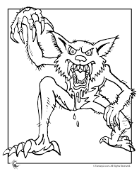 These alphabet coloring sheets will help little ones identify uppercase and lowercase versions of each letter. Fantasy Jr Werewolf Halloween Coloring Page Coloring Library
